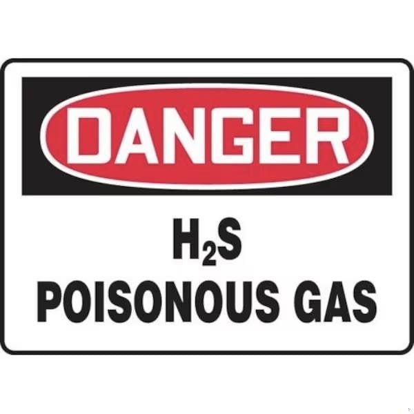 Accuform OSHA DANGER SAFETY SIGN H2S MCHL177XP MCHL177XP - main